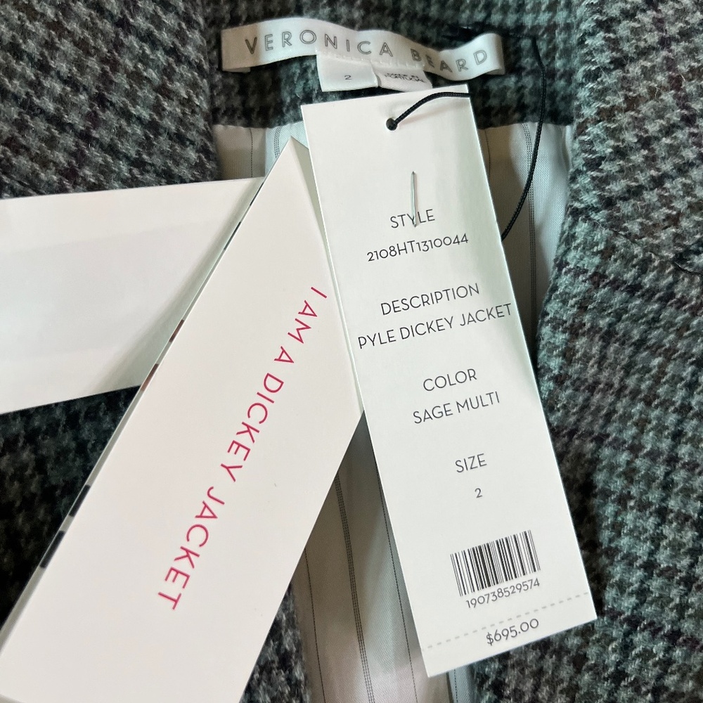 2811 Veronica Beard Pyle Dickey Jacket, Cashmere Hoodie & Hoodie Dickey size 2 - Picture 16 of 16